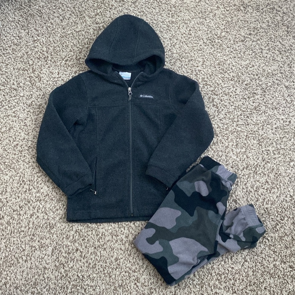 Boys Columbia Fleece Hoodie and Jogger Set